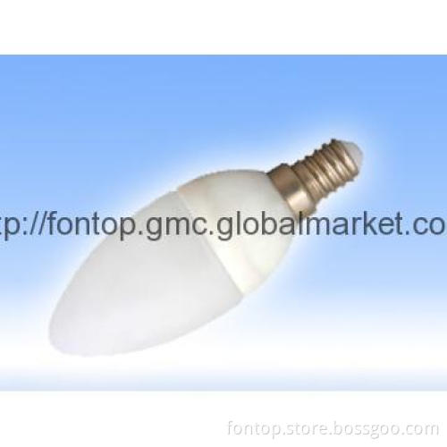 3W LED Bulb with Cerimic White Casing, Candle LED Light
